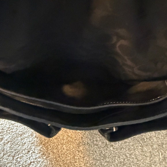 Coach Y2K Small Soho Double Pocket Buckle Hobo Shoulder Bag Black w White Stitch - Picture 10 of 10